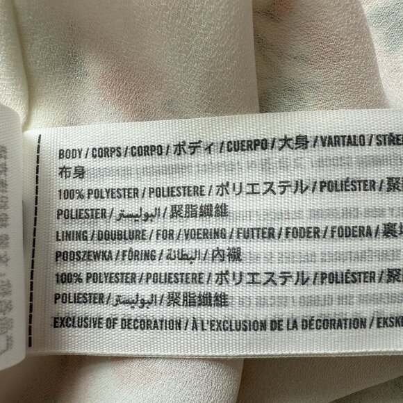 Abercrombie & Fitch Floral Dainty Mini Dress Women's Small White Cottage Boho - Picture 14 of 15